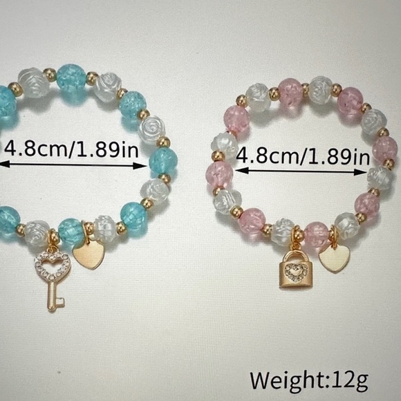❣️5|$25❣️Chic Gold and Pastel Beaded Bracelet Set - Picture 4 of 4